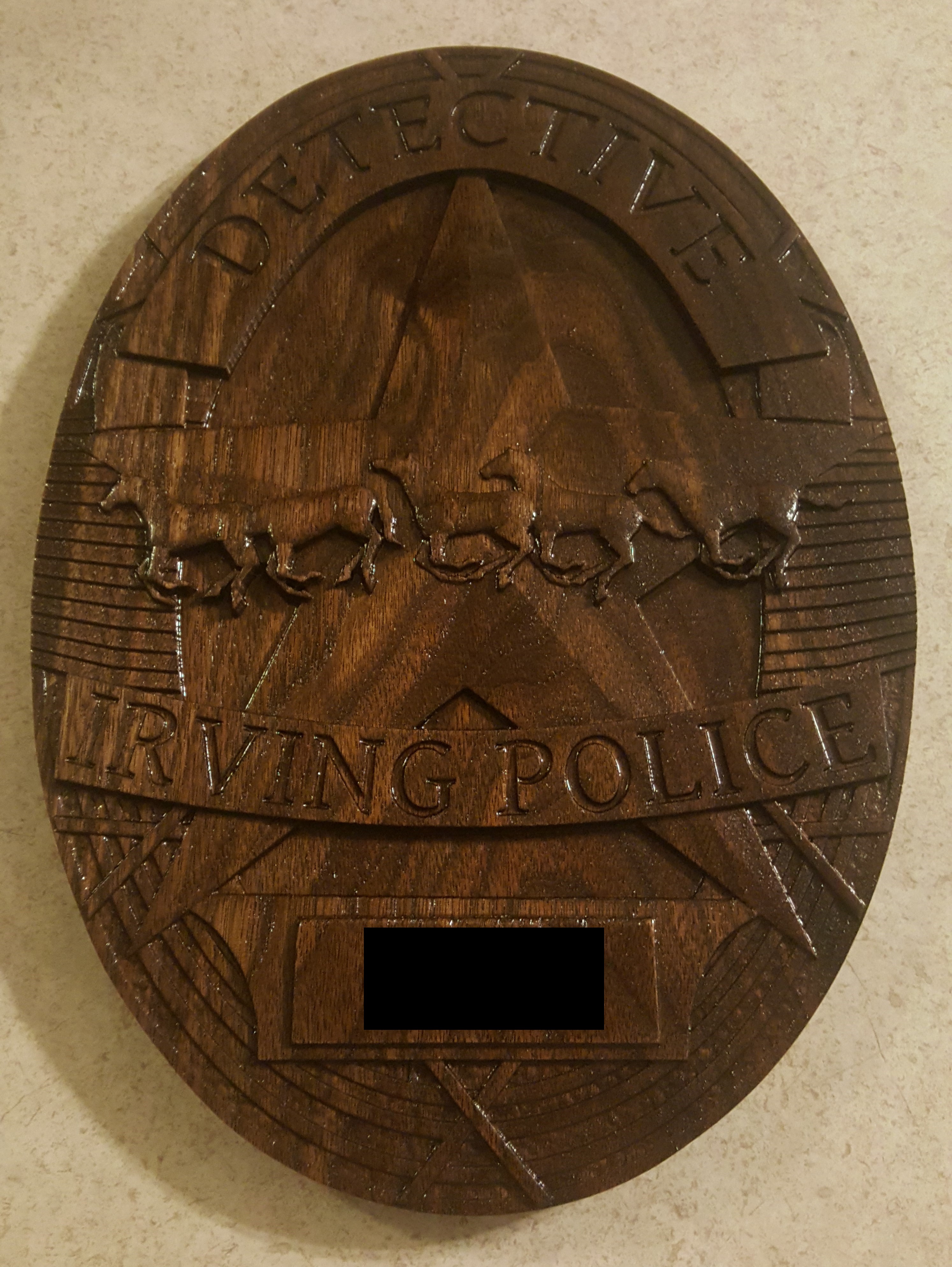Custom Badge Walnut