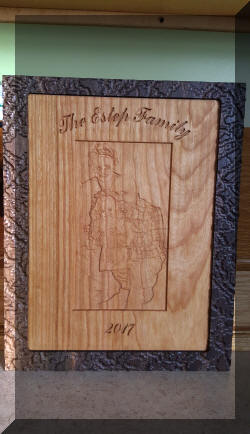Cherry inlay in Walnut 8.5 x 11